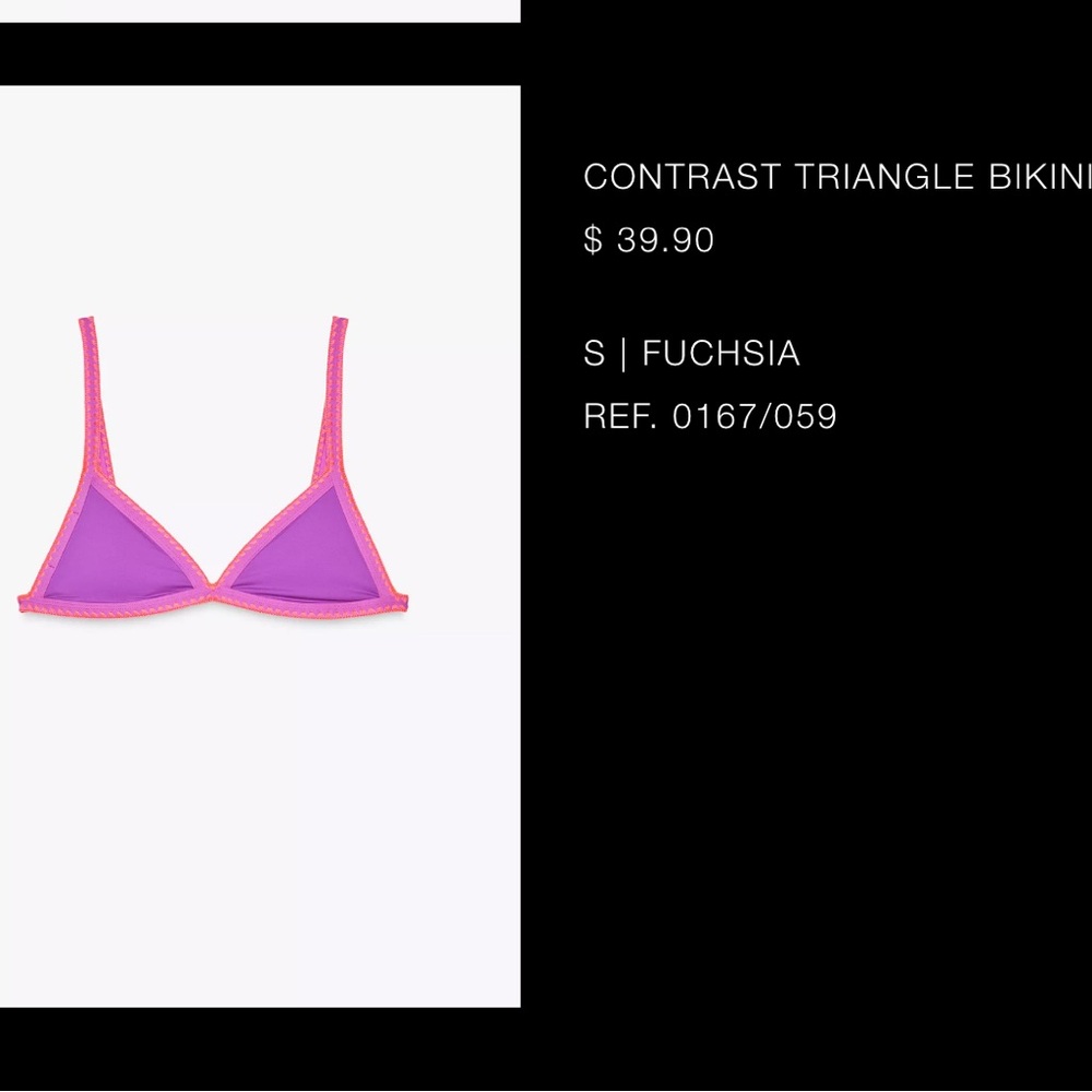 Zara bikini top